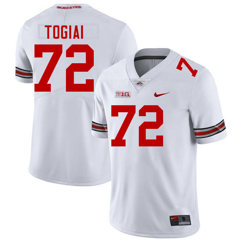 Tommy Togiai Ohio State Buckeyes Jersey College Football Uniforms-White